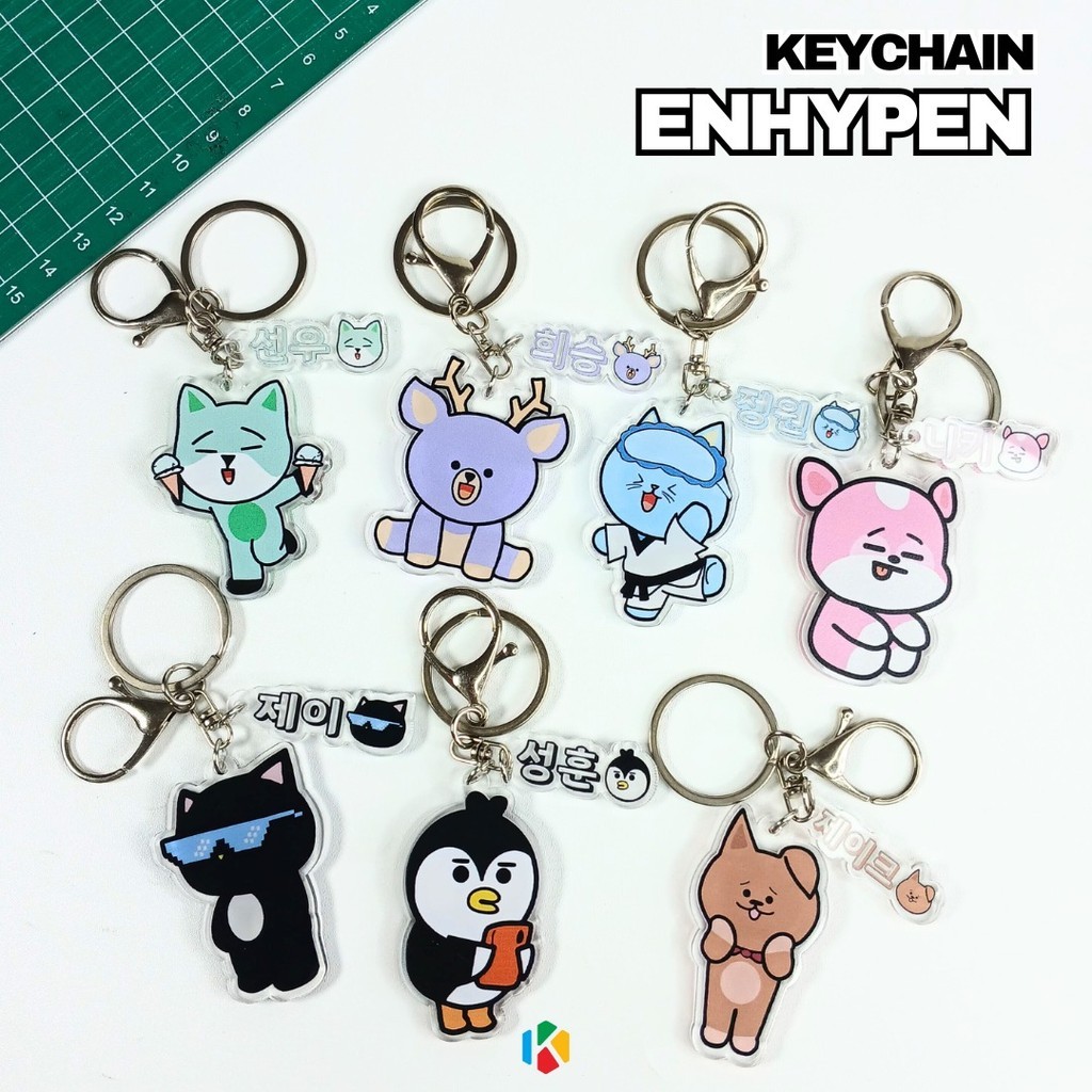 Keychain ENHYPEN ENGENE  – Keychain KPOP - KPOP merchandise - Enhypen Merch - Unofficial Fanmade Mer