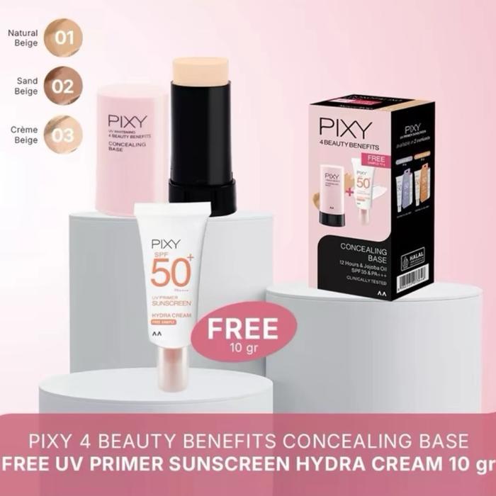 PROMO PIXY Buy 1 get 1 Concealing Base free Sunscreen Hydra Cream 10gr // Limited Edition // dapat 2