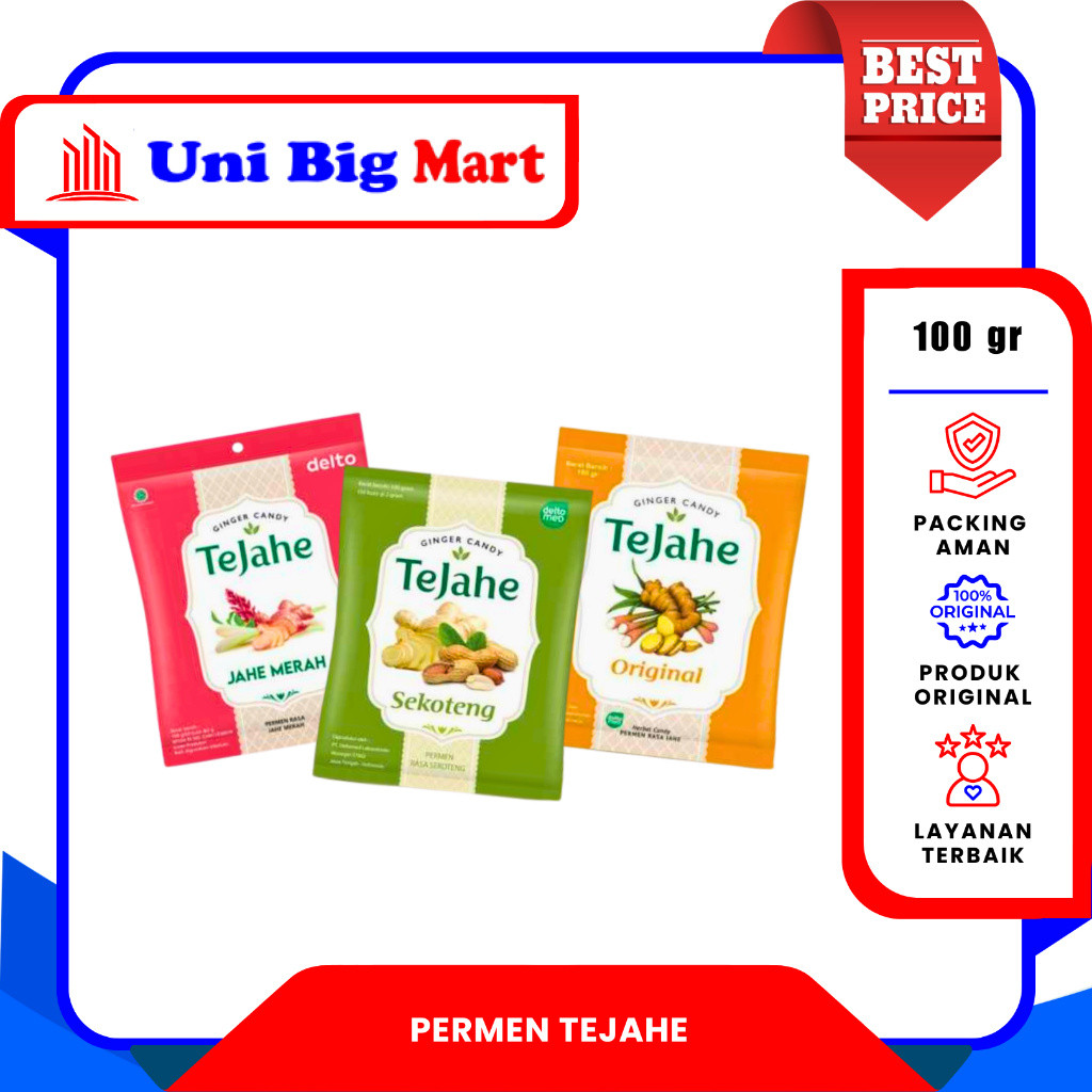 KOJIMA ZIPLONG TEJAHE PERMEN TEJAHE ORIGINAL - JAHE MERAH - SEKOTENG HABBATUSSAUDA - 100 gr