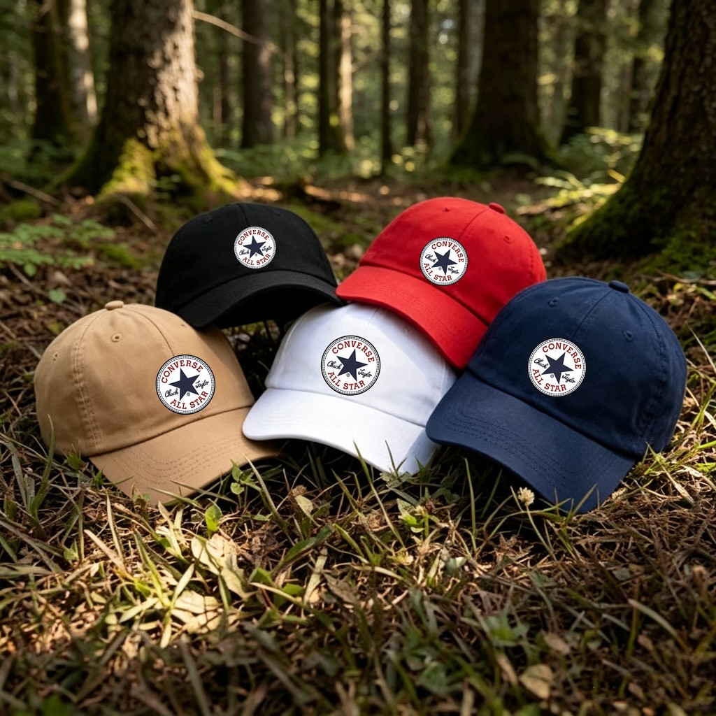 Converse Unisex Caps Topi Converse Core Cap Original 100% Warna Beragam Cap With Chuck Taylor Patch 