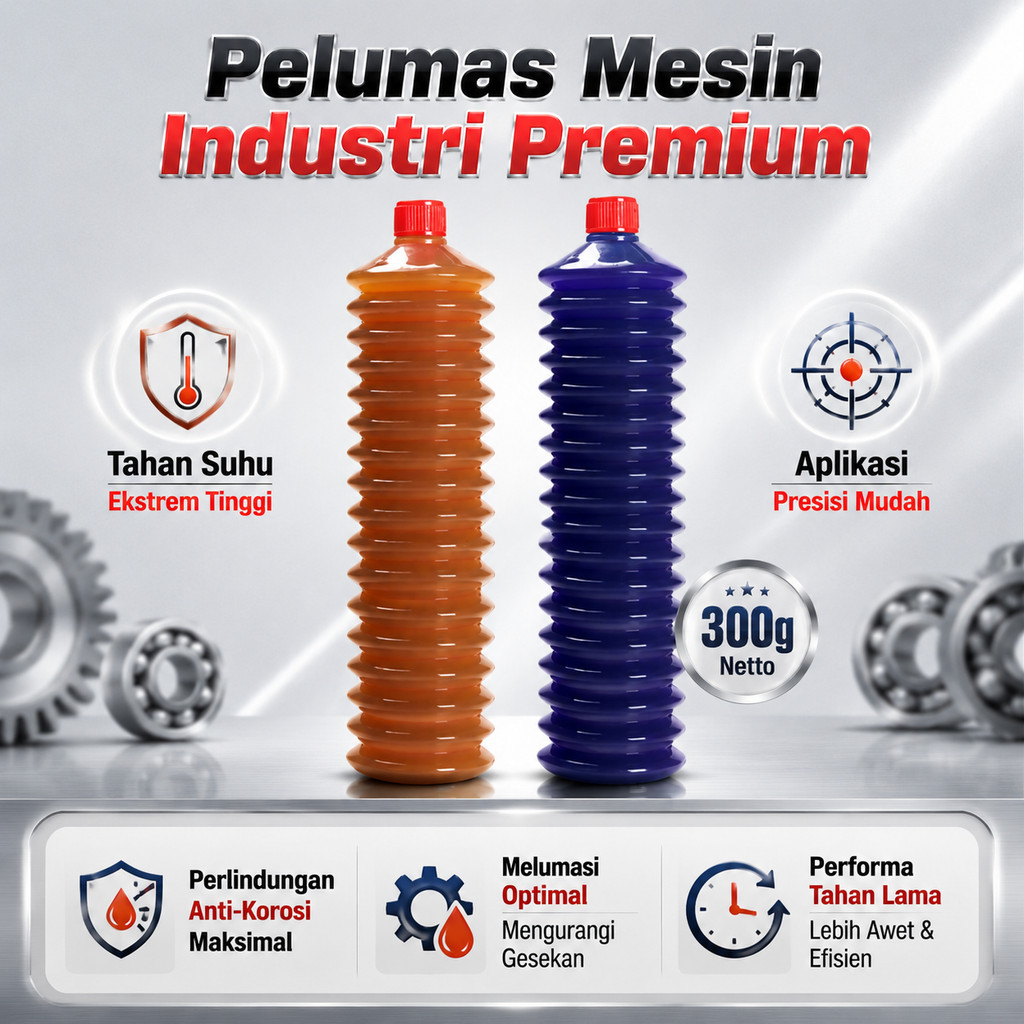 Gemuk Pelumas 300g Tahan Panas Tinggi Grease Gemuk Pelumas 380° Grease Rotary Stempet Gemuk Anti Pan