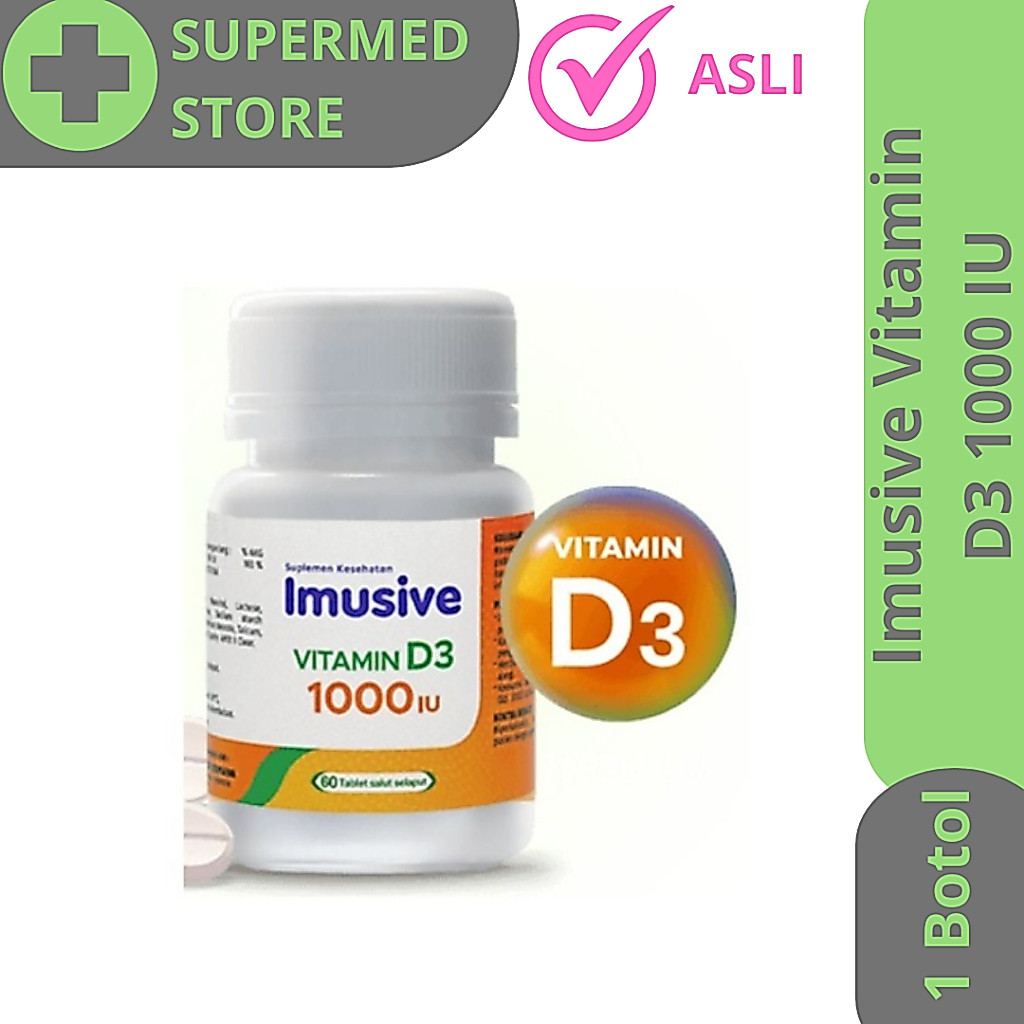 Imusive Vitamin D3 1000 IU 60 Tab / Suplemen Vitamin D3