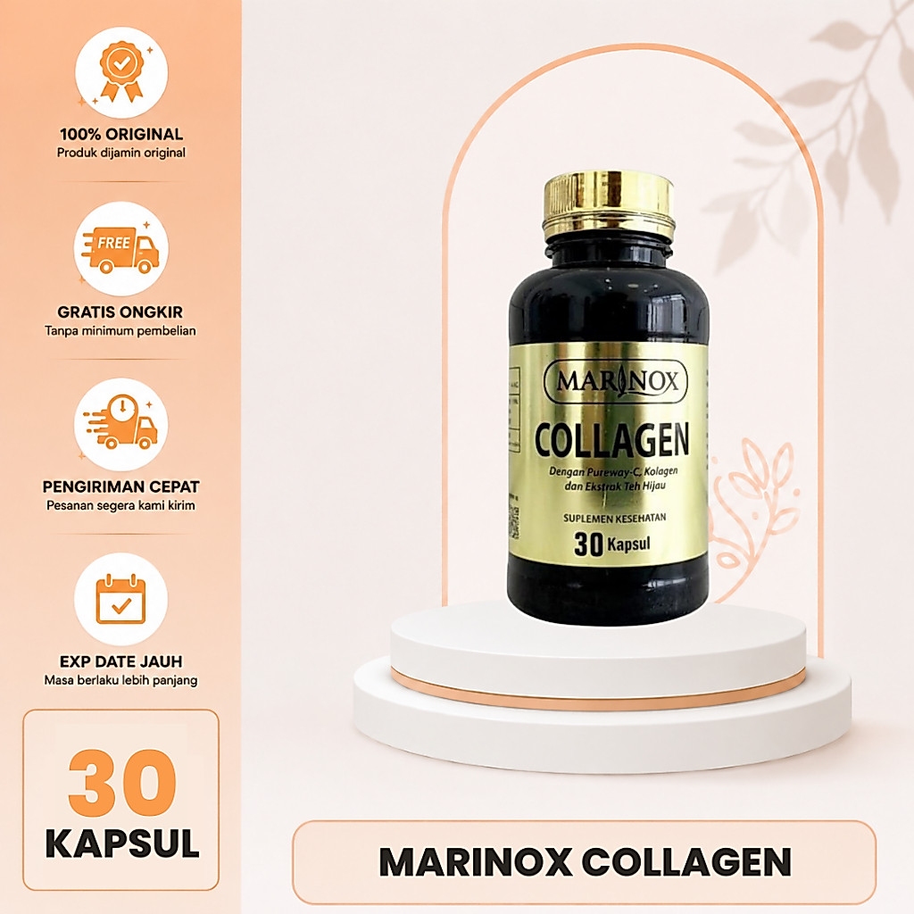 Marinox Collagen Isi 30 Soft Gel / Marinox Collagen / Nutrisi Kulit / Kesehatan Kulit / Mencegah Ker
