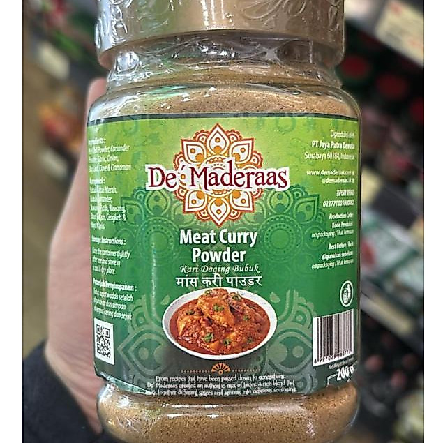 DE MADERAAS MEAT CURRY POWDER 200GR