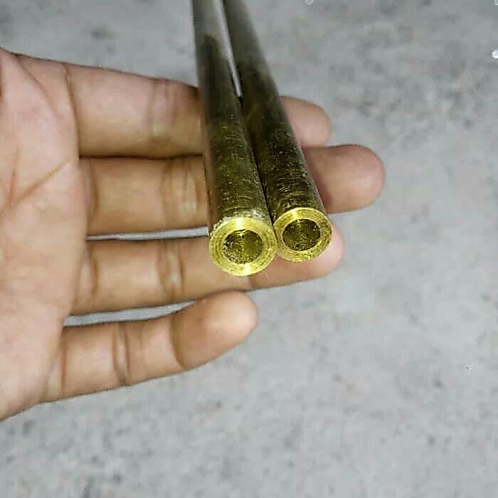 Pipa kuningan od 9 id 6 panjang 80 cm