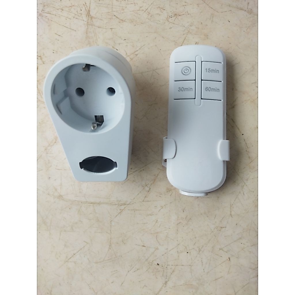 Steker Stop Kontak Remote Control Wireless + Timer 15/30/60 Menit