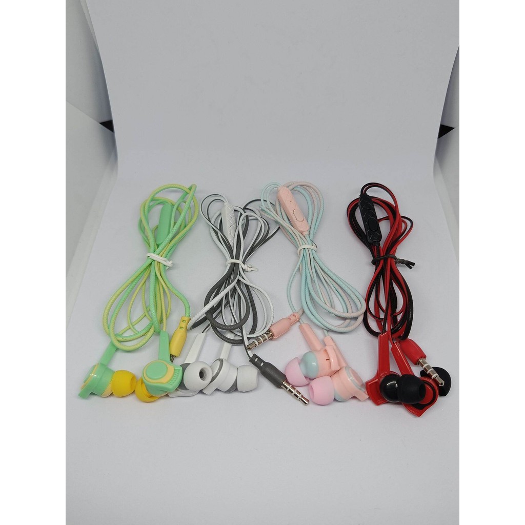 Handsfree Macaron Headset u25 Extra Bass Dua Warna Keren dengan Mic dan Desain Nyaman untuk Musik