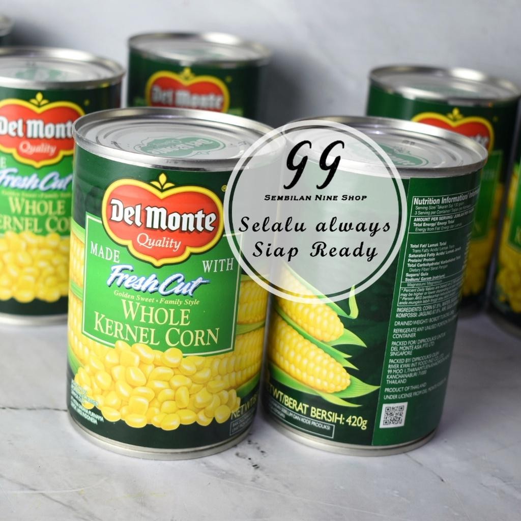 

Del Monte WHOLE KERNEL CORN 420 GRAM JAGUNG Kaleng DELMONTE