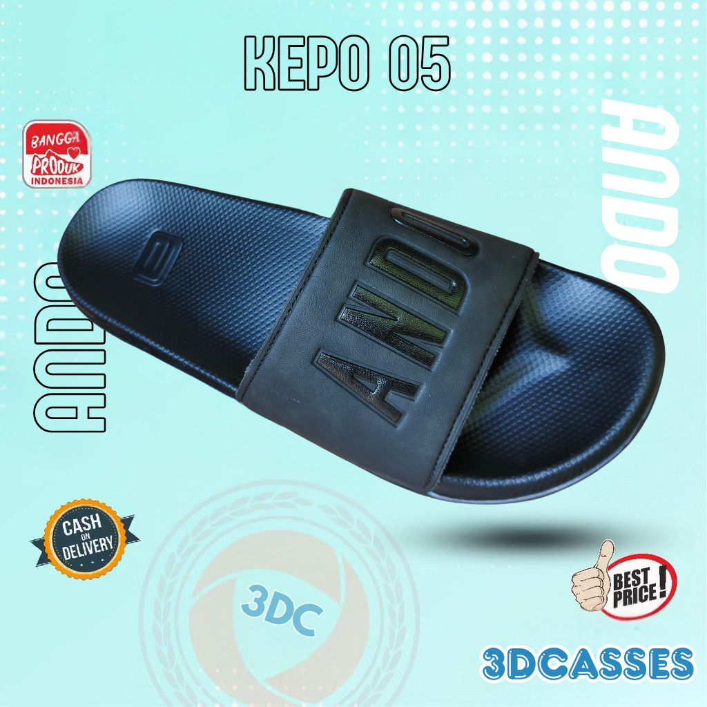ANDO KEPO 05 - Sendal Pria Slide Sandal Selop Slop Casual
