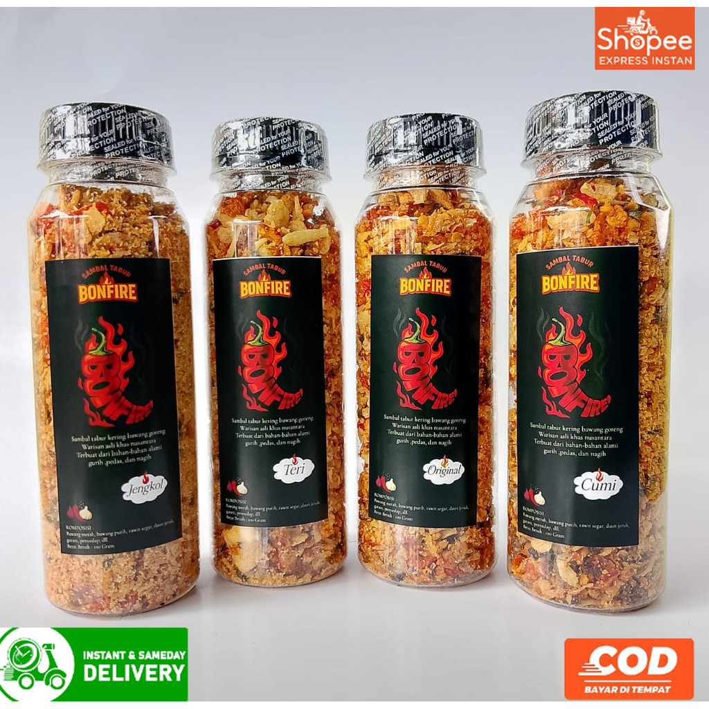 

Rasa Original 4 Varian Sambal Tabur Awur Asli Bandung Varian 1 Botol Kering Pedas Siap Saji 100g