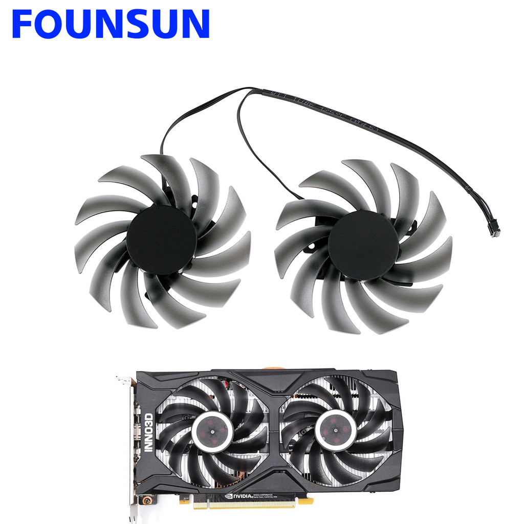 New CF-12915S 4P Cooling Fan Replacement For INNO3D GeForce GTX 1660 RTX 2060 SUPER 6GB Twin X2 Grap
