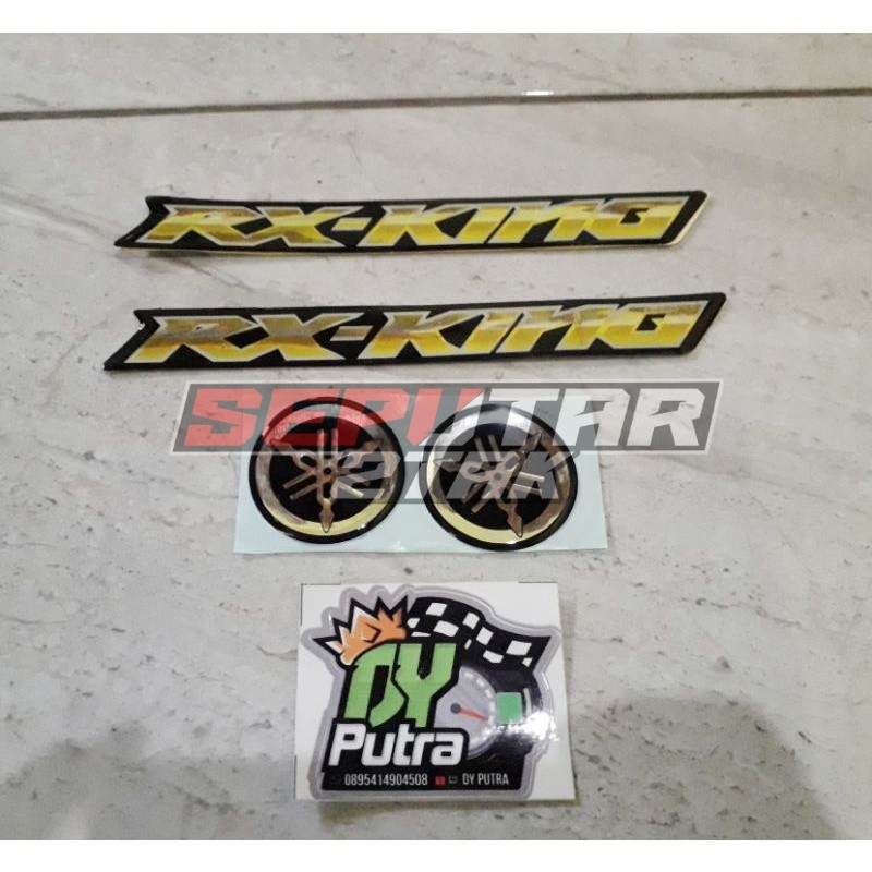 EMBLEM TIMBUL RX KING TAHUN 2007-2008 WARNA KUNING NON ORI KUALITAS BAGUS MIRIP ORI PREMIUM BEST SEL