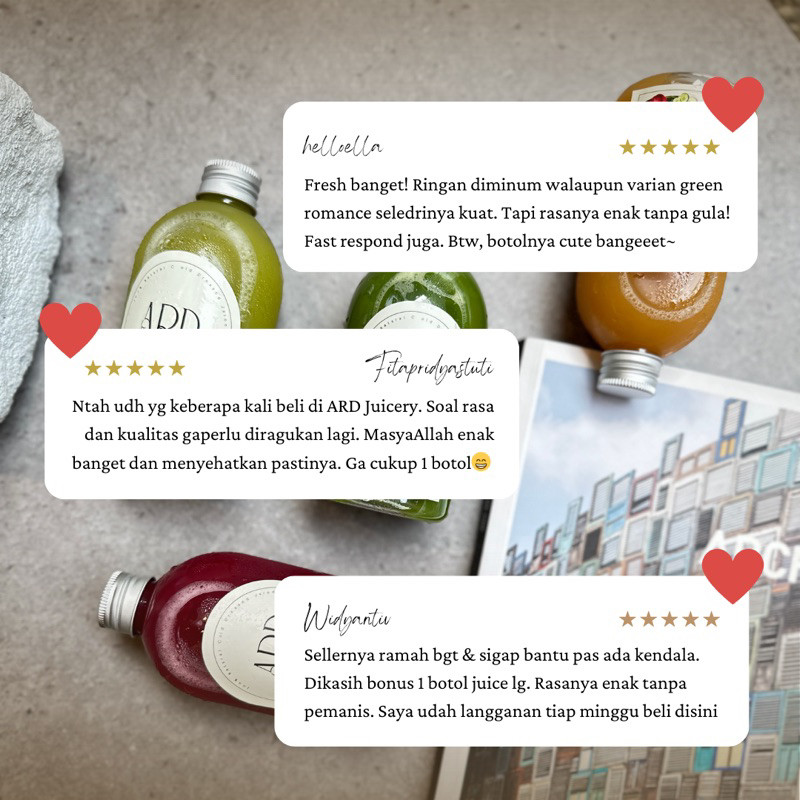 

JAMIN MURAH !!!Paket Detox Basic #EmpatRanger Immune Booster ARD Juice Cold Pressed Juice isi 4 botol @250ml(BISA LANGSUNG ORDER)