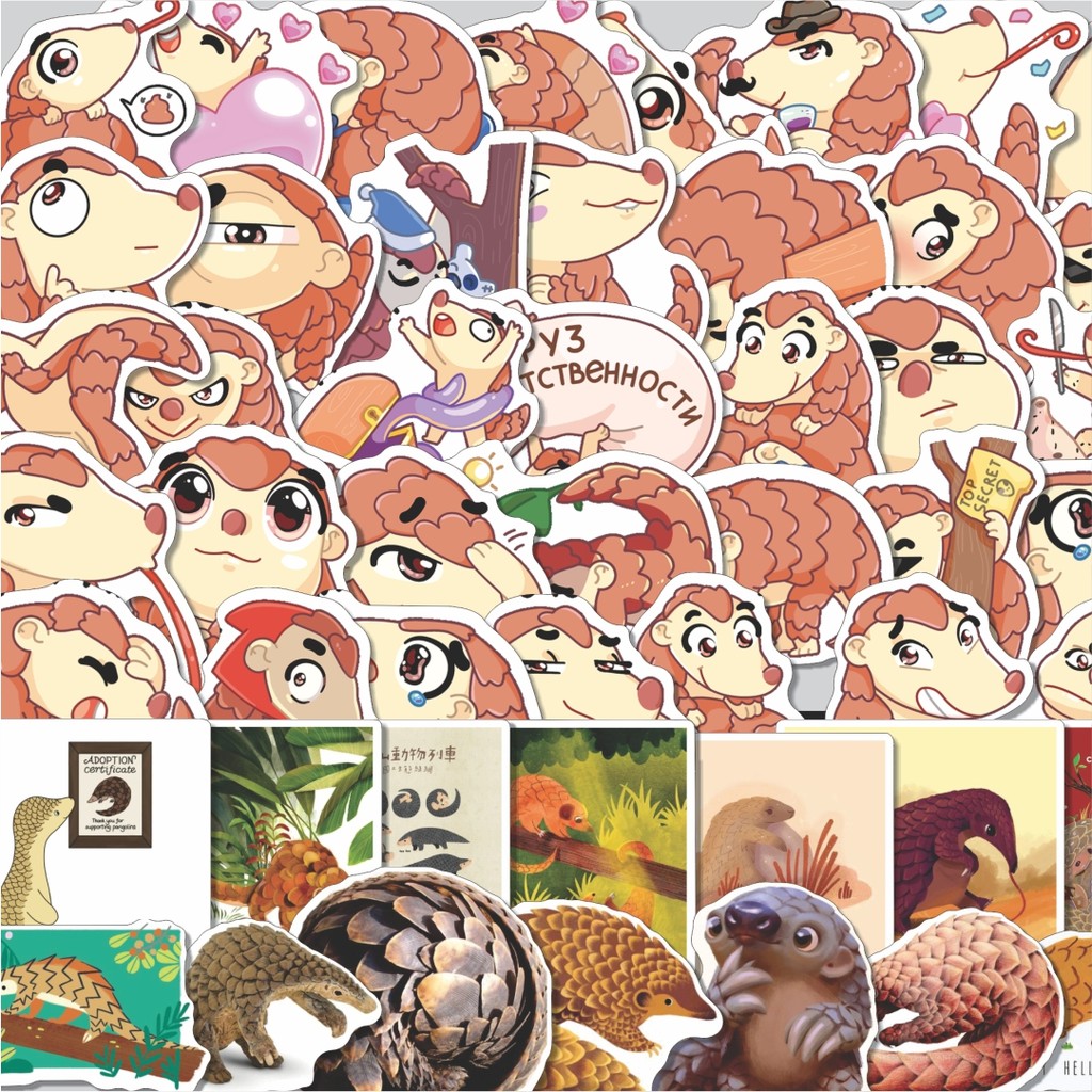 

Stiker Cutting Pack Stiker Animal Cute Pangolin Isi 100Pcs Series Aesthetic Lucu Keren Untuk Koper Bahan Vynil