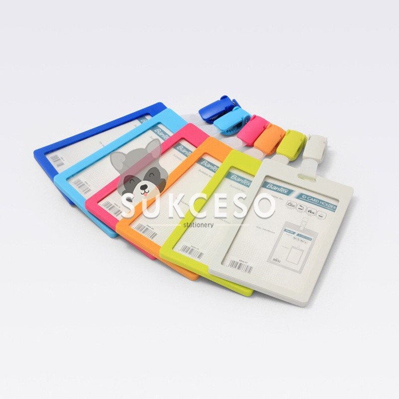 

Bantex ID CARD Holder With "CLIP" Name Tag Plastik Potrait+Clip "CAPIT" Murah Berkualitas