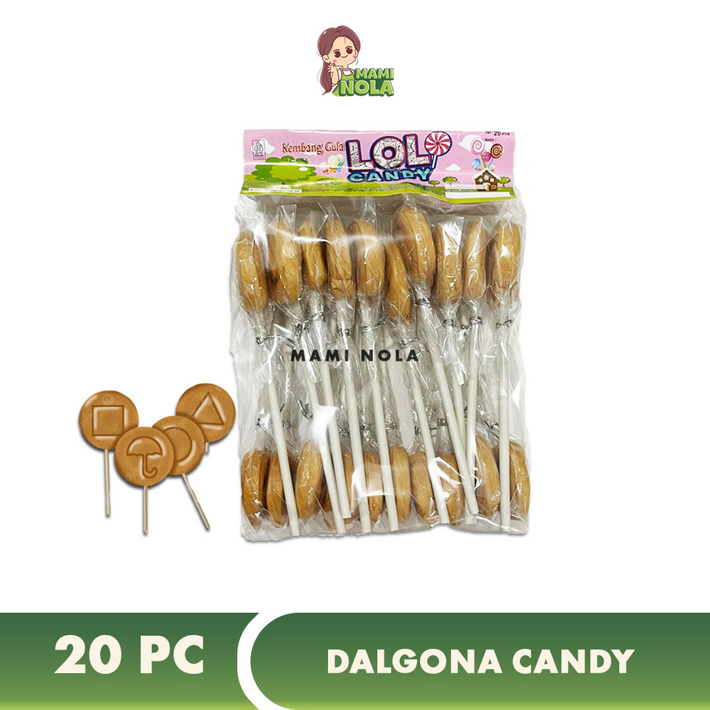 

Permen Squid Game Dalgona Candy Lollipop Isi 20pc