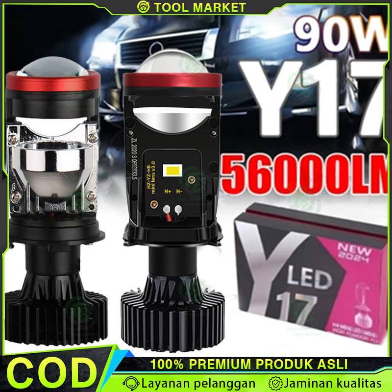 [Mendukung COD]Projie Led Mobil Mini Projie Y7D H4 Mobil Super Terang Lampu Led Mobil Utama Kabut
