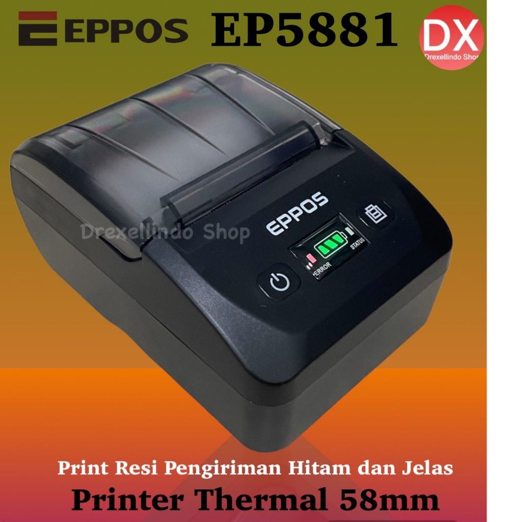 

Mobile Printer Thermal 58mm EPPOS EP5881 / 5881 USB BLUETOOTH