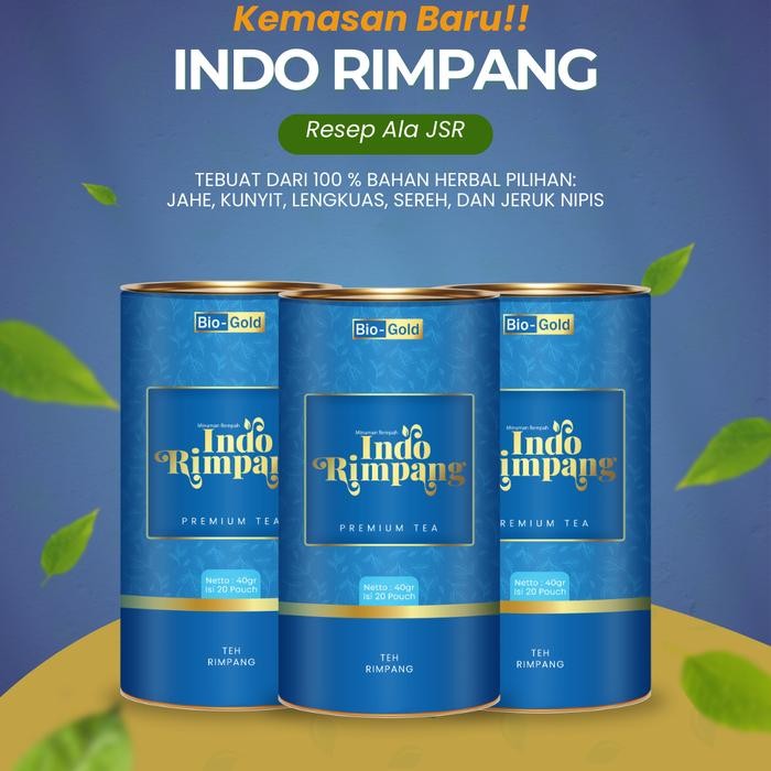 

[BPOM] Paket 60x Minum 3 Kaleng Teh INDO RIMPANG BIO GOLD Premium Tea Resep Ala JSR - Paket 3 Best Choice Terlaris