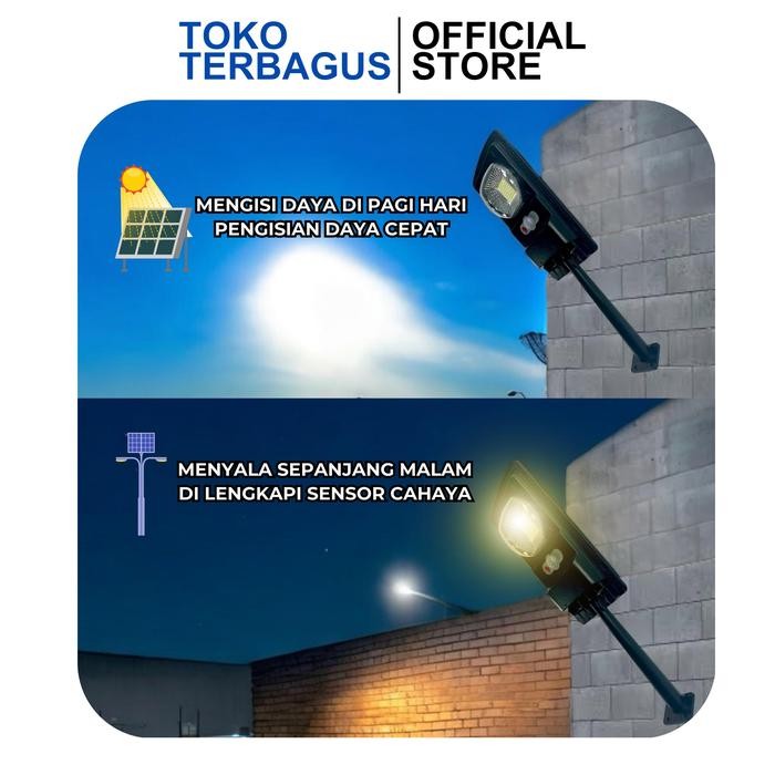 COD Lampu Tenaga Surya 100Watt Solar Cell Solar Panel Waterproof - 200w Putih Terlaris