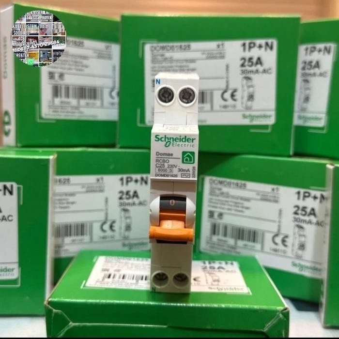 RCBO DOMD01625 1P+N 25A 30mA ORIGINAL SCHNEIDER RCBO