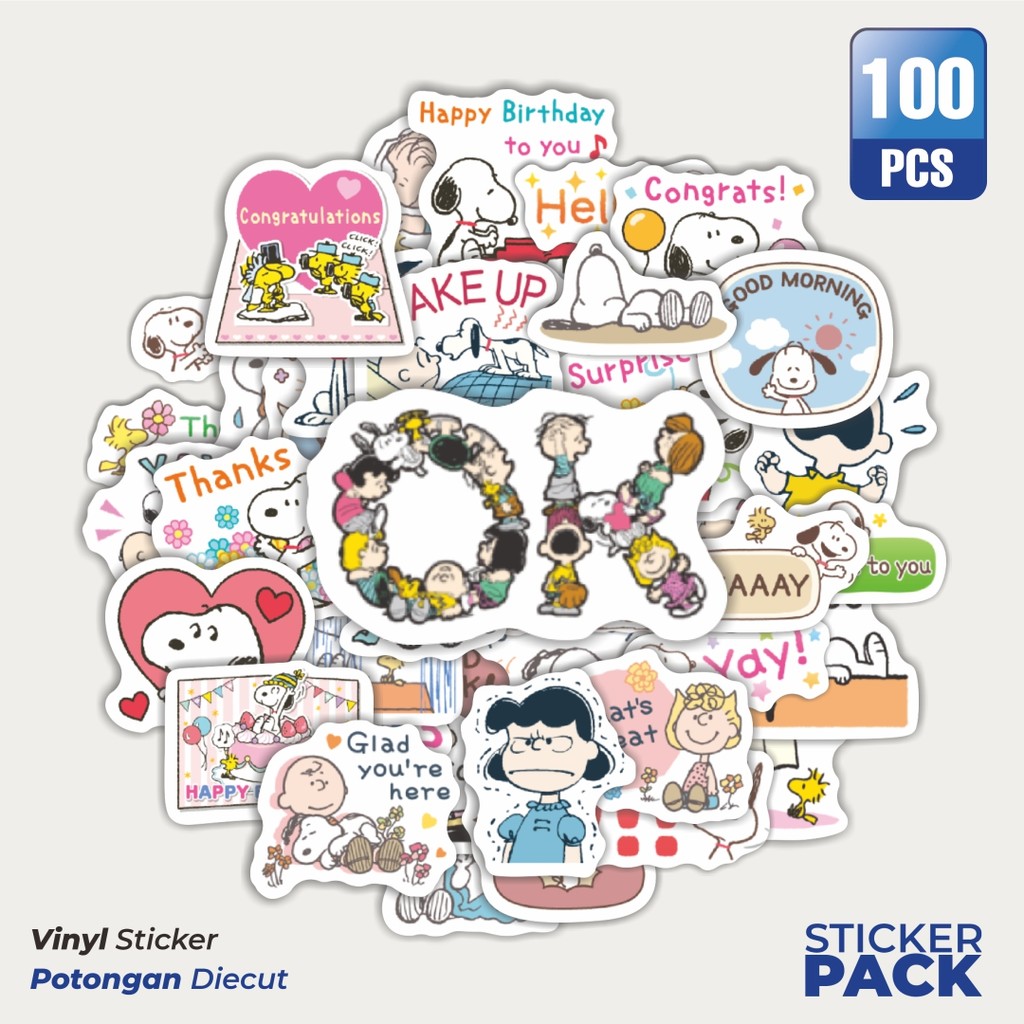 

Terbaru! 50 pcs Stiker Kartun Snoopy V45 Dekorasi Lucu Kreatif untuk Notebook, Skateboard, HP
