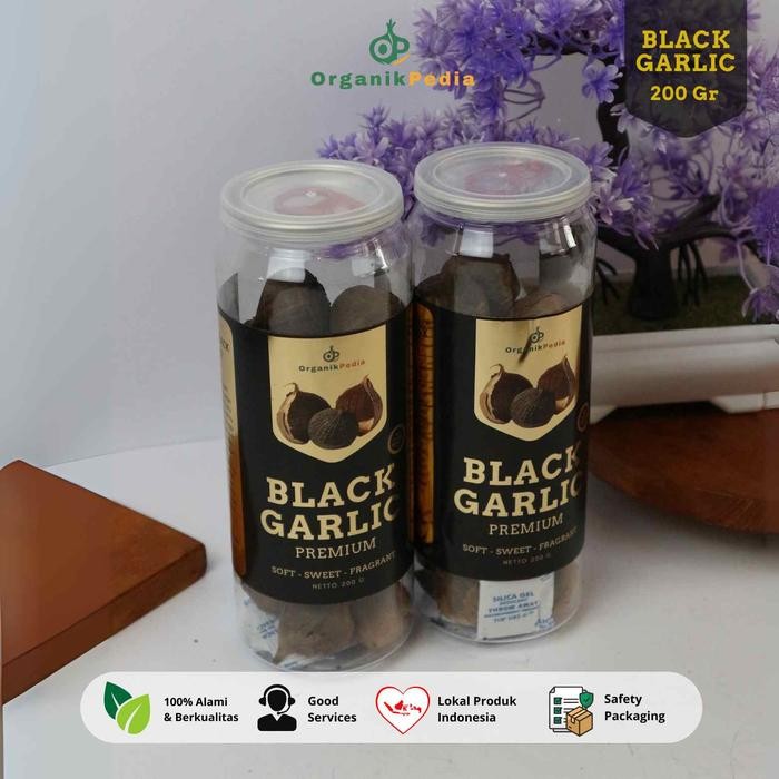 

2PCS Black Garlic Bawang Hitam Tunggal Premium OrganikPedia 200gr Ukuran Medium