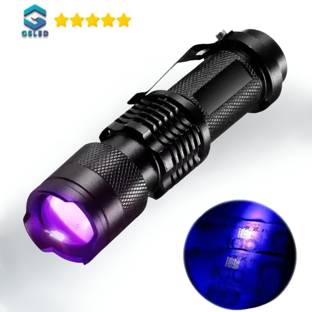 GSLED Senter UV LED Flashlight Senter LED Ultraviolet 395 Terbaik Premium