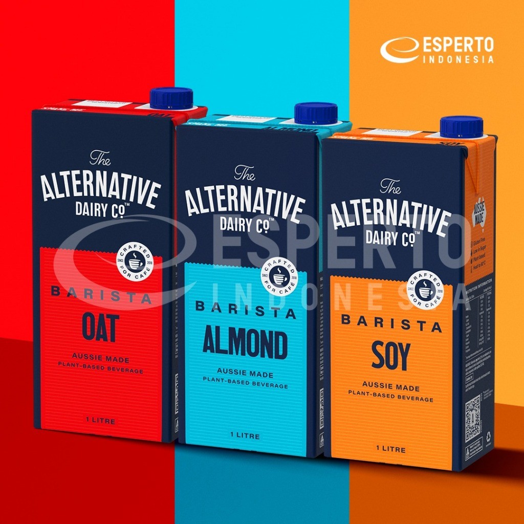 

THE ALTERNATIVE DAIRY CO Oat Milk, Soy Milk, Almond Milk 1 Ltr Terlaris