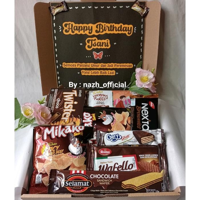 

Hampers Snackbox Coklat / kado ulang tahun, kado wisuda, kado anniversary - Paket 35 A, Birthday