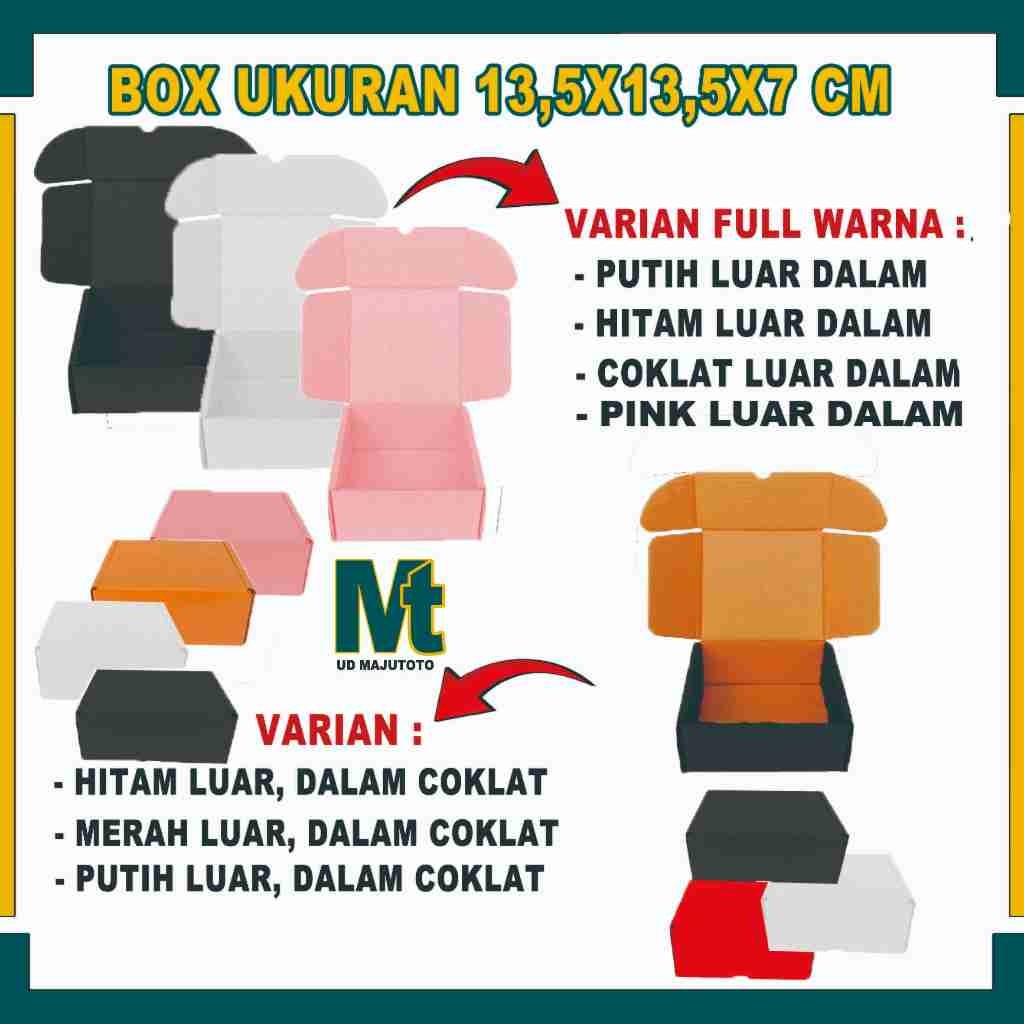 

Box 13,5x13,5x7 Cm / Box Lipat Samping / Kardus Ikat Pinggang / Box Polos / Box Kado