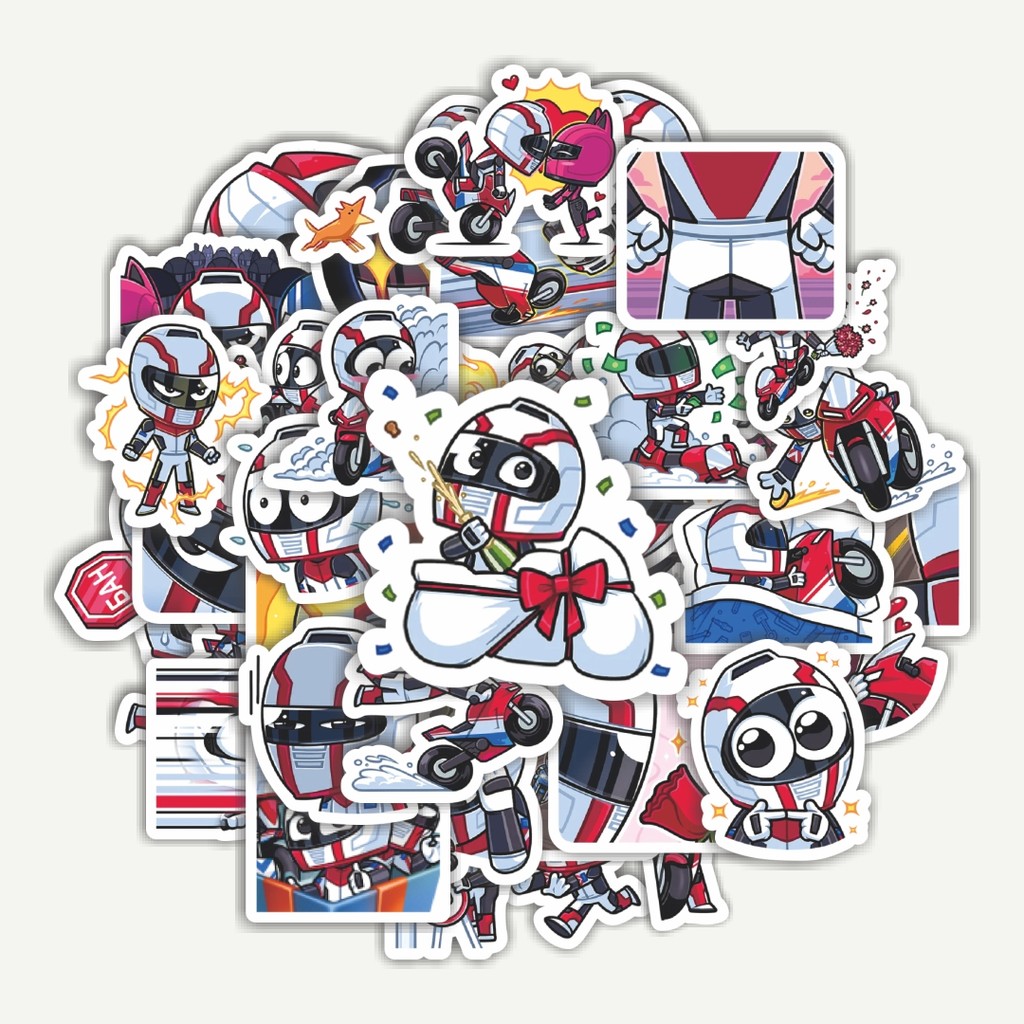

Sticker Pack Stiker Kartun Laito The Racer | Sticker TUMBLR | Stiker LAPTOP KOPER HELM