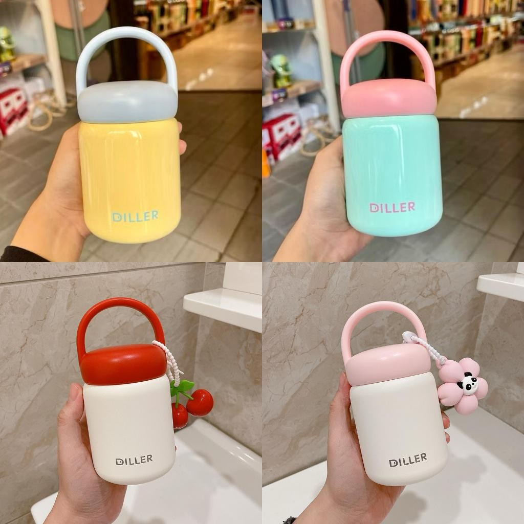 NASPROTOPB SUNWAYSTORE - Tumbler Diller Mini Handle 200ml Stainless SUS 316 / Botol Tumbler Mini Dil