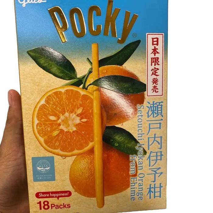 

Glico pocky setouchi iyokan orange from ehime box 18 pcs