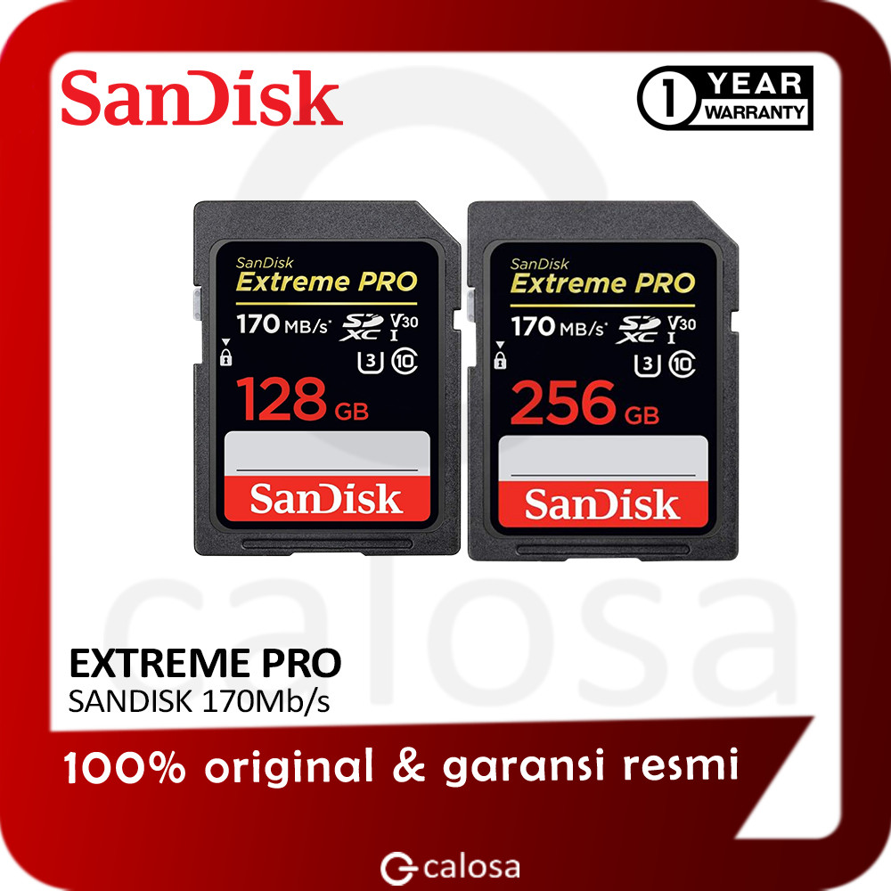 SANDISK SD CARD EXTREME PRO 128GB/256GB 170MB/S - SDCARD EXTREME PRO 128GB/256GB