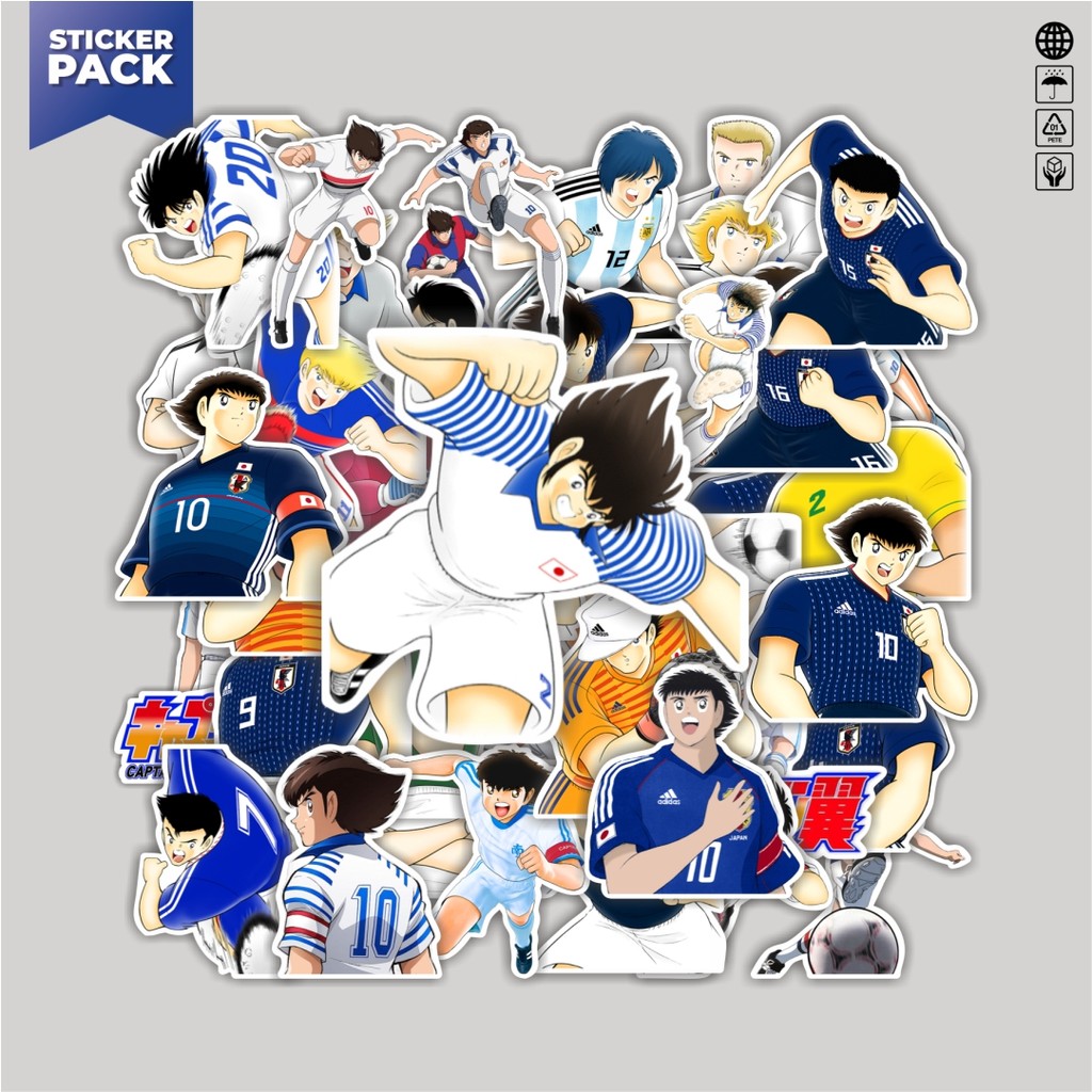 

[100PCS]Stiker Pack Stiker Kartun Captain Tsubasa Aesthetic Vinyl Anti Air Dekorasi Sticker Laptop Buku Journal Koper Helm Casing HP Gitar Helm Skateboard