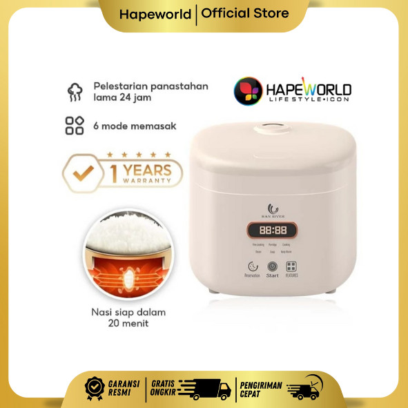 HAN RIVER RICE COOKER 1.2L HRRC02WT - GARANSI RESMI