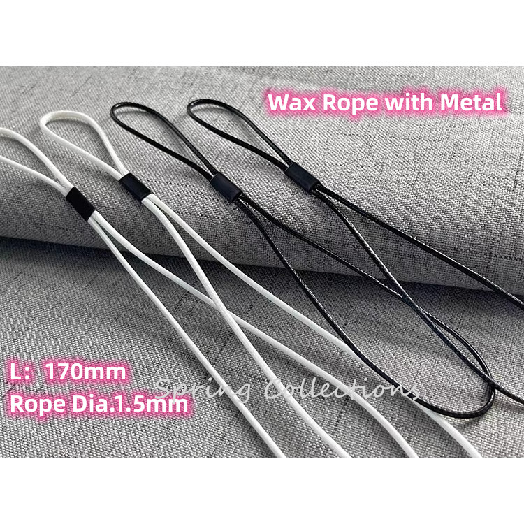 

100pcs/lot High Quality White/Black Wax Rope Hang tags Garment Tag for Clothing Label L170mm