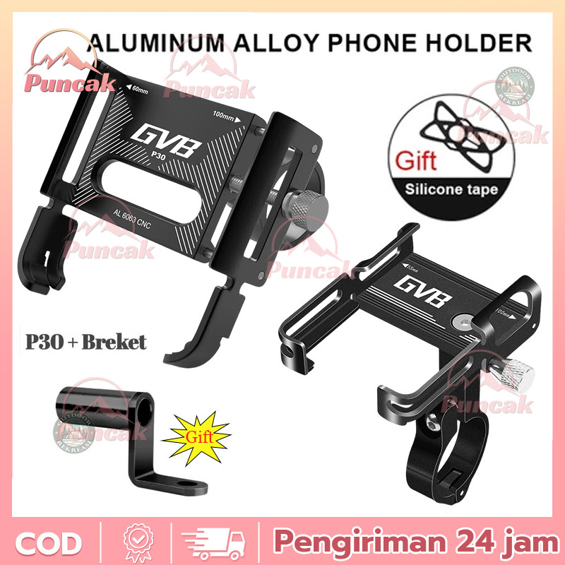 ZH43WS 【PUNCAK】HOLDER GUB P10 P30 Holder HP Alumunium Alloy 360 Derajat Holder Dudukan Handphone GUB