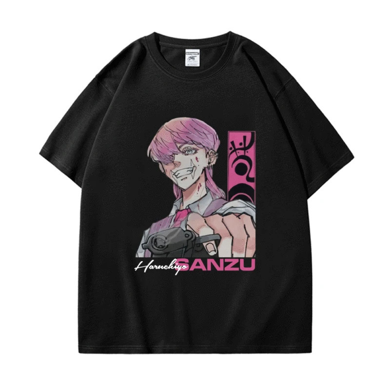 Pakaian jalanan Kaos Cetak Sanzu Haruchiyo dari Anime Jepang Tokyo Revengers untuk Wanita dan Pria F
