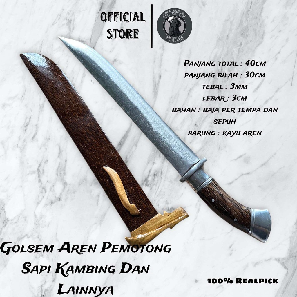 Golok Multifungsi Ki Atep Pisau Sembelih Hewan Potong Daging Super Tajam