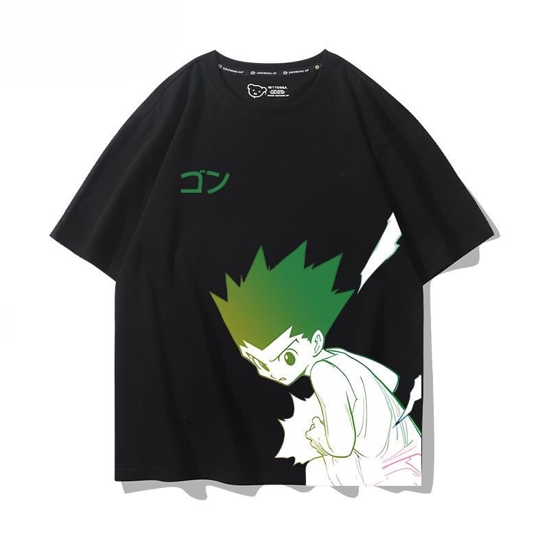 Kaos Unisex 【100% Katun】 | Desain Gon Freecss & Lisensi Hunter HxH Nyaman Anti Keringat