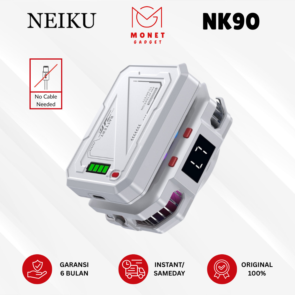 NEIKU NK90 Mobile Cooler Pendingin Smartphone Gaming Baterai 3000mAh Funcooler Tanpa Kabel
