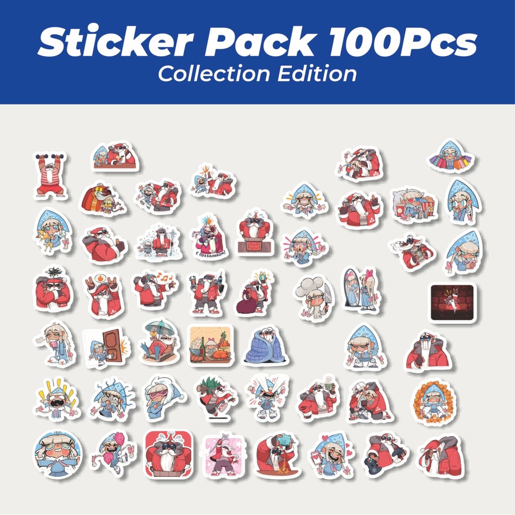 

Hot Stiker Funny Character Father Frost And Snow Maiden Lucu Anti Air Stikers Berperekat Waterproof Sticker Decal Buat Motor Helm Buku Journal Koper Casing HP Laptop Botol Minum