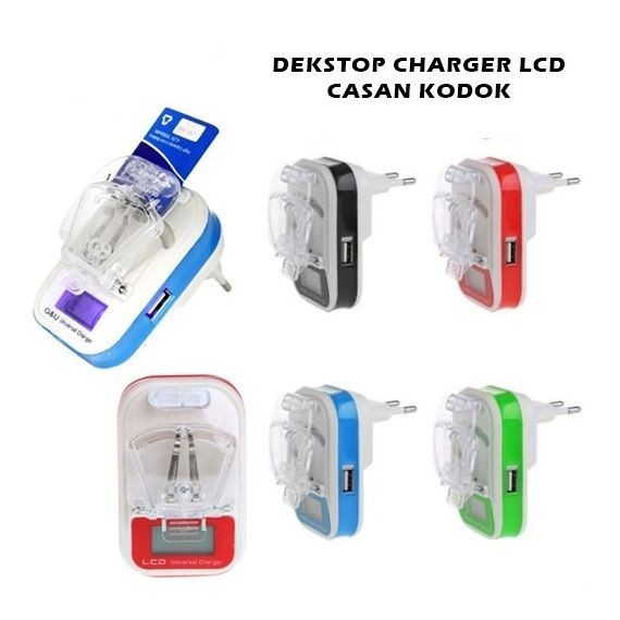 (PAP) Dekstop Lcd Jepit / Dekstop Charger Casan kodok USB Jepit LCD Universal / Charger Jepit Kodok 