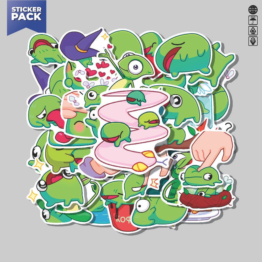 

[100PCS]Stiker Pack Stiker Animal Frog [Hewan Katak] Aesthetic Vinyl Anti Air Dekorasi Sticker Laptop Buku Journal Koper Helm Casing HP Gitar Helm Skateboard