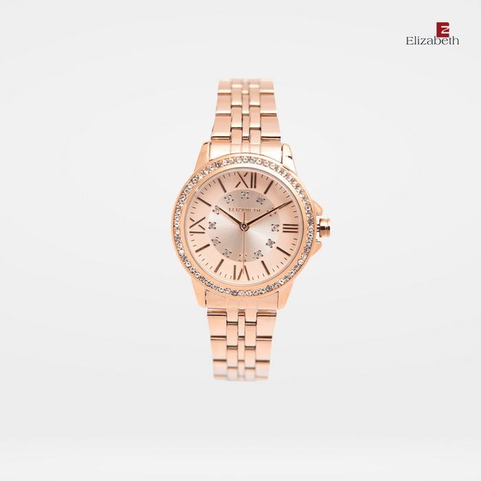 ORIGINAL Jam Tangan Wanita - Elizabeth | Chain Strap 2201-0931 - Rose Gold