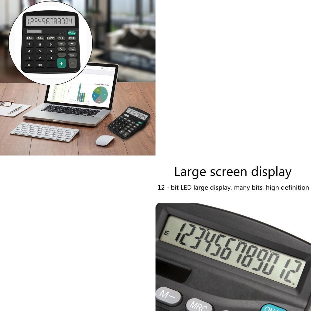 

Desktop Calculator 12 Digit with Battery +Solar Power and Sensitive Buttons