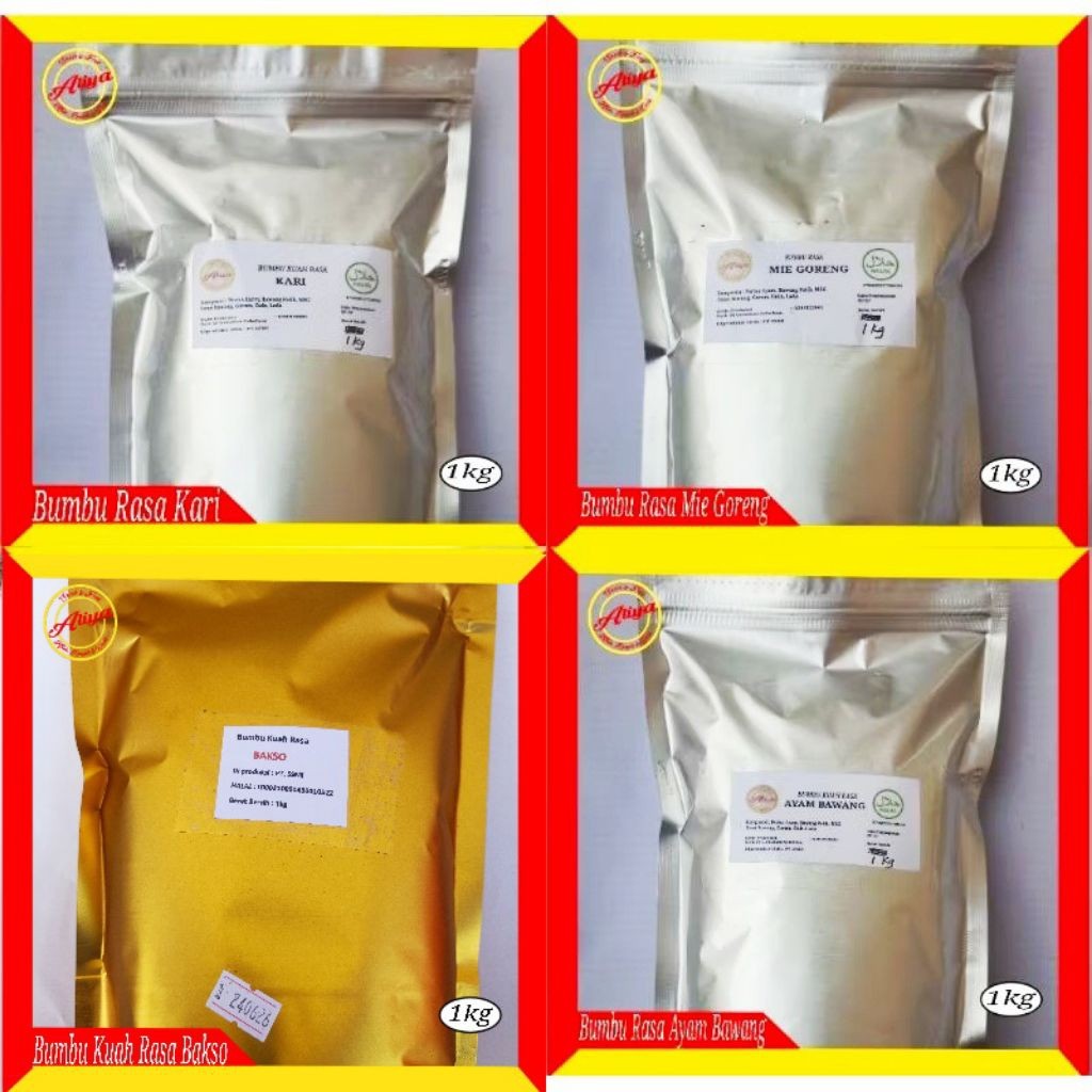 

Bumbu Kuah INDOMIE rasa AYAM BAWANG, SOTO, MIE GORENG, KARI, SEBLAK, BAKSO (1kg). Bumbu masak instan melezatkan semua masakan berkuah anda. praktis dijamin enak.untuk kuah mie ayam mie bakso tumis / oseng dan untuk masakan lainnya.Murah