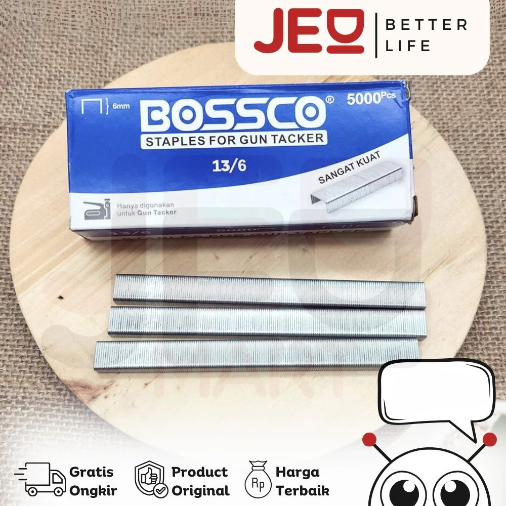 

1 Box (5000 | 20,000 pcs) Staples Isi Stapler Gun Tacker Refill BOSSCO